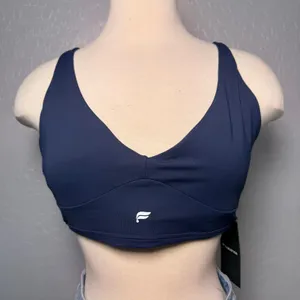 Fabletics PureLuxe Longline Low Impact Sports Bra Deep Navy Blue Medium M Yoga⁠ thumbnail 1