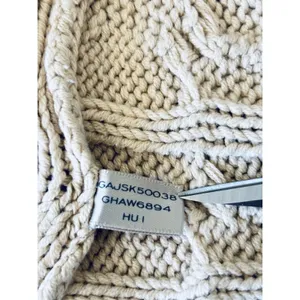 Bass Knit Cardigan Womens Sweater L/XL Cable‎ Texture Chunky Tan Beige Sand thumbnail 7
