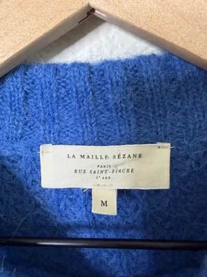 Sezane Jose Jumper Blue Alpaca Wool Womens Size M thumbnail 6