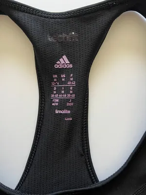 adidas Black Racerback Performance Sports Bra with Logo thumbnail 2