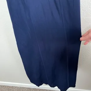 Herve Leger 90s Navy Blue Bandeau Top Stretch Bodycon Maxi Dress S thumbnail 6