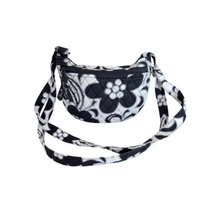 Vera Bradley Night and Day Quilted Crossbody Bag‎ Black White Small Messenger thumbnail 3