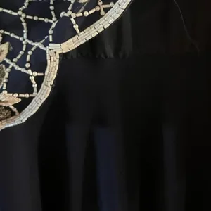 Papell Boutique Navy Beaded Evening Dress Size‎ 12 thumbnail 7