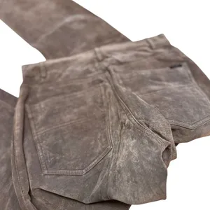 4You Brown Pig Suede Leather Flare Pants 28 Waist Boho Western Vintage NWOT EUC thumbnail 13