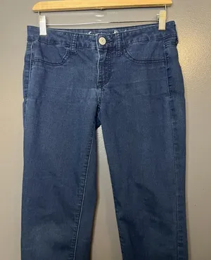 American Eagle Outfitters Jeans Womens 6 Blue Dark Wash Jegging Stretch Denim thumbnail 1