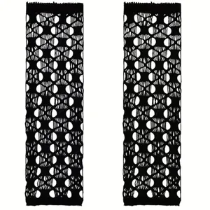 Black Hollow Out, Elegant Decorative Arm Cover, Leisure Style Fingerless Sleeves thumbnail 6