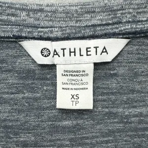 Athleta Top Women's XS Breezy Scoop V-Neck Tee Heather Gray Activewear 980776 thumbnail 2