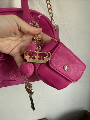 NWT Juicy Couture Sparkle Royal Satchel Raspberry Tart Pink thumbnail 4
