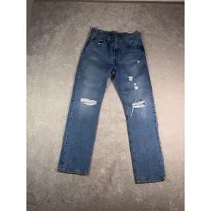 Levi's Women's Premium Denim 501 Jeans 28x30 Distressed Button Fly thumbnail 2