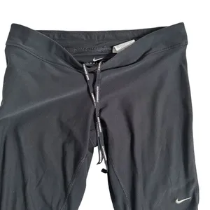 Nike DriFit Womens Medium Running Crop Leggings Capris Tights Black Activewear M thumbnail 4