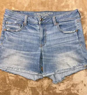 American Eagle Outfitters Faded Blue Denim Cutoff Shorts thumbnail 1