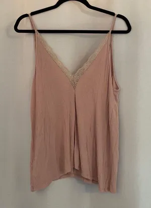 American Eagle Outfitters Pink Lace Tank Top thumbnail 2
