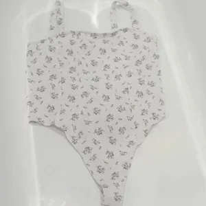 H&M Jersey Thong Bodysuit size Medium Print is lavender small flowers thumbnail 5