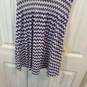Kate Spade Blue And‎ White Chevron Dress XS thumbnail 4