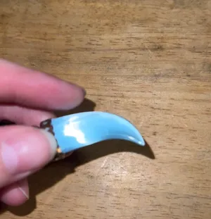 Gemstone Horn Necklace Blue thumbnail 4