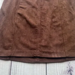 Abercrombie & Fitch Brown Vegan Suede Mini Skirt thumbnail 2