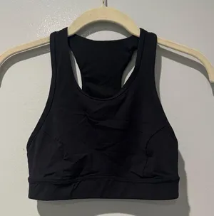 Lululemon Women's Sports Bra with Phone Holder on back Size 6 Black Running thumbnail 1