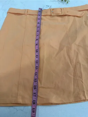 LOFT Peach Belted Mini Skirt thumbnail 6