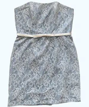 Alfred Angelo Lace Strapless Cocktail Dress Sz‎ 12 Blue thumbnail 1