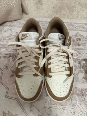 Nike Women’s Dunk Low Sneakers Tan White thumbnail 4
