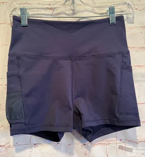 FM free people movement High-Waist Women’s Navy Active Shorts bike spandex thumbnail 1