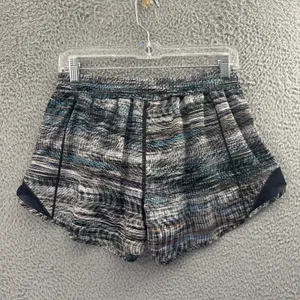 Lululemon Hotty Hot Shorts Low Rise‎ 4" Digital Oasis Athletic Pelaton Women's 8 thumbnail 2