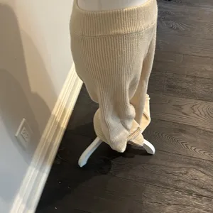 White Fox Cream Wool Flare Lounge Pants thumbnail 3