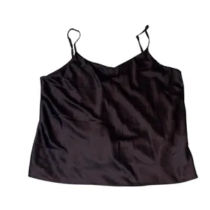 Joyspun Cami Top Womens L 12-14 Black Satin V-Neck Adjustable Straps Minimalist thumbnail 2