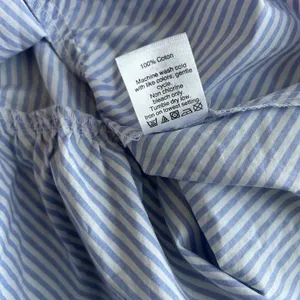 J. Crew Woman's Size Medium‎ Peplum Top Blue White Stripe Bow Detail Cotton thumbnail 9