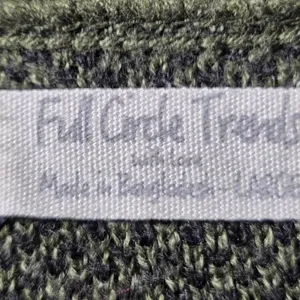 Full Circle Trends Camo Distressed Knit Sweater L‎ Fits S/M Y2K Fringe Crop thumbnail 6