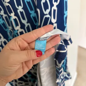 J. McLaughlin‎ Blue White Chain Maxi Dress Catalina thumbnail 3