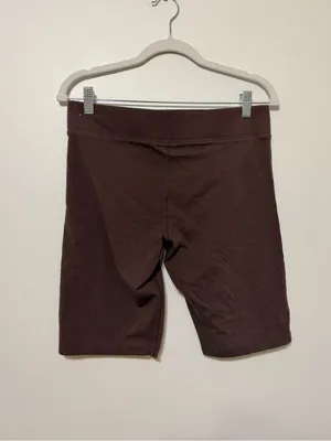 Nike Brown Biker Shorts Size Large Women’s Cotton Fall Athletic thumbnail 5