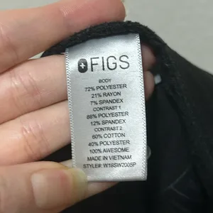 Figs Zamora Jogger Scrub Pants Size Medium Petite Black Nurses Healthcare thumbnail 3