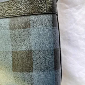 Coach | Charles Messenger Crossbody Buffalo Checker Flap Bag In Blue And Black thumbnail 7