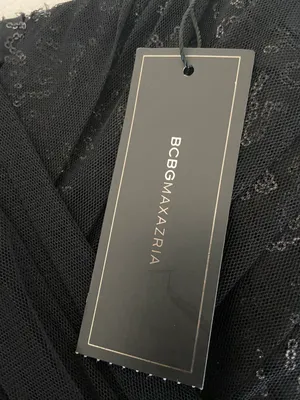 BCBGMAXAZRIA Black Sequin Strapless Dress With Tulle thumbnail 8