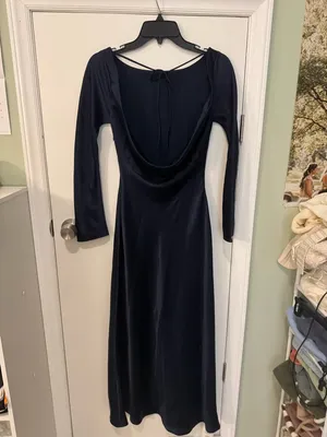 Abercrombie NWT Women's Long-Sleeve Cowl Back Maxi Dress thumbnail 9