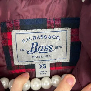 G.H.Bass & Co. Maroon Quilted Snap Button Vest Size XS thumbnail 5