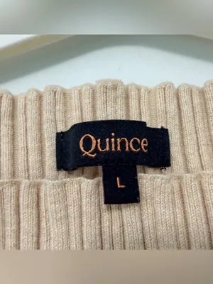 QUINCE Cotton Cashmere Ribbed Tank / Heather Oatmeal / Large thumbnail 10
