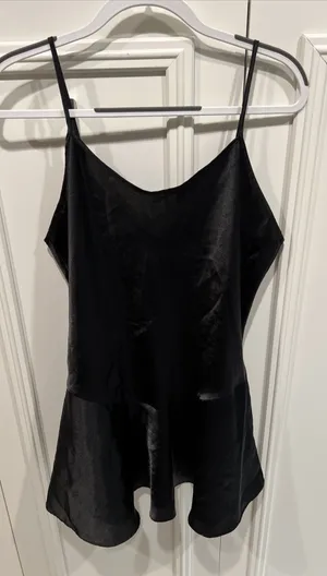 Vintage 90s Victoria's Secret Collection Black Slip Chemise Lingerie thumbnail 1