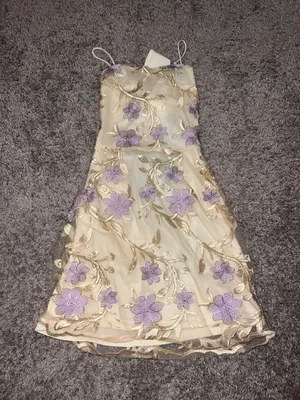 Lucy in the Sky Purple Embroidered Dress thumbnail 3