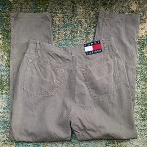 Tommy Hilfiger Vintage houndstooth relaxed cotton logo pants, size 14 thumbnail 2