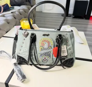 NWT Ed Hardy Denim Eagle Rhinestone Tote Bag - Y2K Vintage Style thumbnail 10