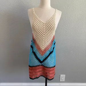 Deep‎ V Crochet Knit Dress Size Medium thumbnail 2