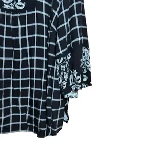 Catherines Tunic Top Womens 26 28W Multicolor Floral Plaid Print Scoop Blouse thumbnail 5