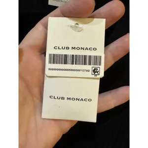 Club Monaco black ribbed V-neck button-down Cardigan Size Small Wool Cotton thumbnail 5