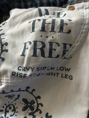 New Free People We the Free Crvy Siren Low Rise Straight Leg Jeans size 33 thumbnail 8
