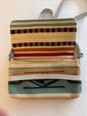 Pendleton Teal, Tan & Cream Southwestern Crossbody Bag thumbnail 3
