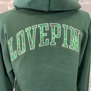 PINK - Victoria's Secret Crooped Green Hoodie thumbnail 4