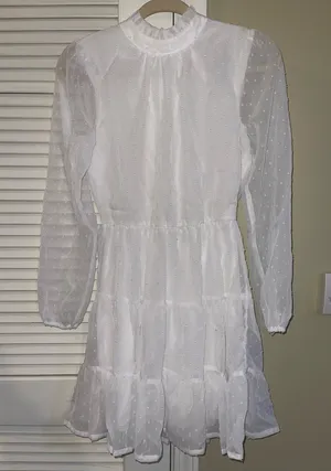 Altar'd State Sheer White Dress thumbnail 1