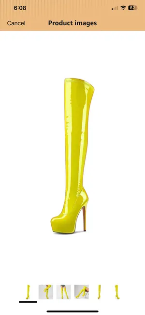 Over the Knee Boots,Women's Thigh High boots Stiletto Heel Zipper Round Toe Boots Unisex Party Boots thumbnail 6